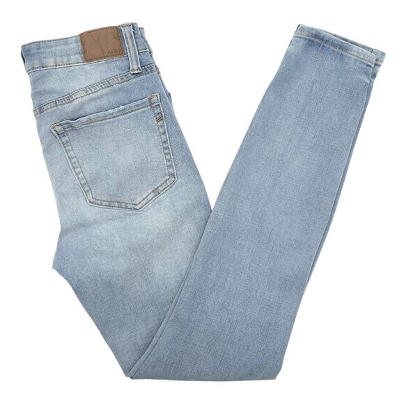 Aero Denim - Aero Jeans Womens 0 Blue Jeggings High Rise Distressed Denim Light Wash